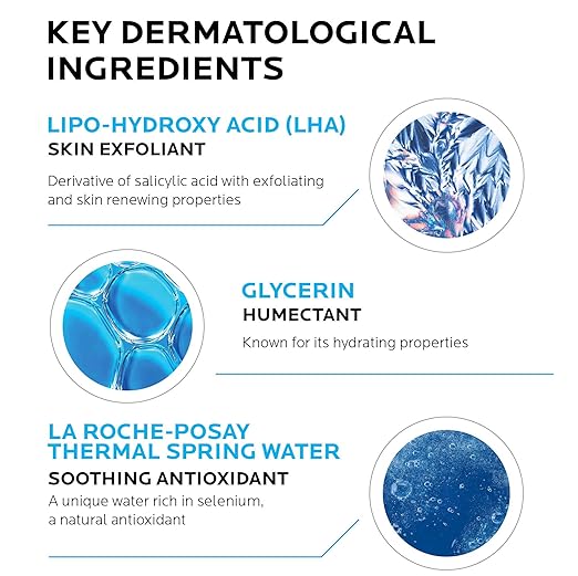 La Roche-Posay Effaclar Astringent Face Toner for Oily Skin, with Exfoliating LHAs to Minimize Appearance of Pores and Smooth Skin Texture 200ml/6.76 fl oz