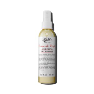 Kiehl's Creme De Corps Nourishing Dry Body Oil, Lightweight Body Oil Spray For Soft &Amp; Smooth Skin, With Squalane &Amp; Grape Seed Oil, Absorbs Quickly, Residue-Free, Vanilla &Amp; Almond Scent - 5.9 Fl Oz/ 175Ml