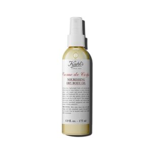 Kiehl's Creme de Corps Nourishing Dry Body Oil, Lightweight Body Oil Spray for Soft & Smooth Skin, with Squalane & Grape Seed Oil, Absorbs Quickly, Residue-free, Vanilla & Almond Scent - 5.9 fl oz/ 175ml