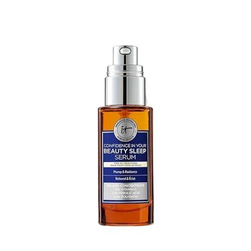IT Cosmetics Confidence in Your Beauty Sleep Triple Antioxidant Brightening Serum – 24HR Hydration – Anti-Aging – 12% Vitamin C Serum - Fragrance Free – All Skin Types, 1.0 US fl. Oz/ 30ml