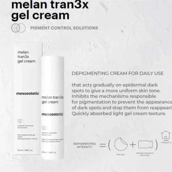 Mesoestetic melan tran3x daily depigmenting gel cream 50ml/ 1.69 fl oz