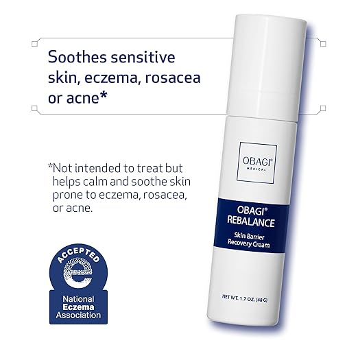 Obagi Rebalance Skin Barrier Recovery Cream – Soothing Probiotic Moisturizer Reduces Redness with Ceramides and Niacinamide – Suitable for Sensitive Skin with Eczema, Rosacea or Acne 1. oz/ 48g