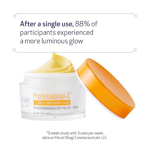 Obagi Professional-C Microdermabrasion Polish + Mask – Dual Action Vitamin C Face Mask that Exfoliates & Promotes Healthy Looking Skin – 2.8 oz /28g