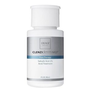 Obagi CLENZIderm M.D. Pore Therapy Exfoliating BHA Toner - Unclogs Pores with 2% Salicylic Acid Acne Treatment – 5 oz/ 148ml