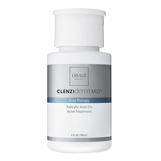 Obagi CLENZIderm M.D. Pore Therapy Exfoliating BHA Toner - Unclogs Pores with 2% Salicylic Acid Acne Treatment – 5 oz/ 148ml