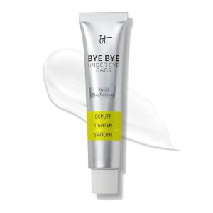 IT Cosmetics Bye Bye Under Eye Bags Treatment For Women & Men – Temporary Eye Bag Reducer & Undereye Corrector Depuffs, Tightens, Smooths & Reduces Look of Wrinkles & Fine Lines - 0.5 Fl. Oz/15ml