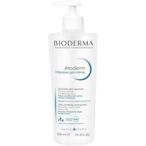 Bioderma Atoderm Intensive Gel-Cream, Soothing Body Moisturizer for Dry to Atopic Sensitive Skin, 24-Hour Hydration, 16.9 Fl Oz/ 500ml