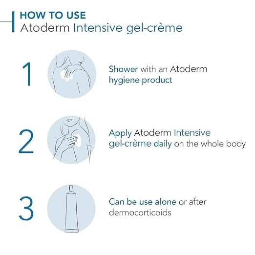 Bioderma Atoderm Intensive Gel-Cream, Soothing Body Moisturizer for Dry to Atopic Sensitive Skin, 24-Hour Hydration, 16.9 Fl Oz/ 500ml