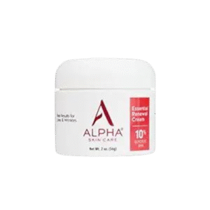 Alpha Skin Care Essential Renewal Cream, 10% Glycolic AHA, Anti-Aging Formula, Reduces Lines & Wrinkles, Alpha Hydroxy Acid Exfoliates for Smoother Skin, Normal, Sensitive or Dry Skin, 2 Oz/ 56g