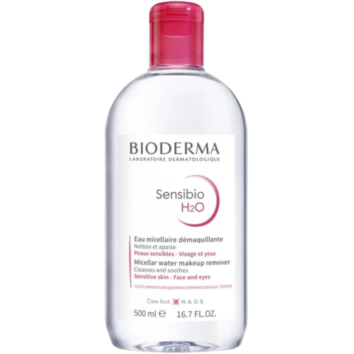 Bioderma - Sensibio - H2O Micellar Water - Makeup Remover Cleanser - Face Cleanser for Sensitive Skin 500ml/ 16.7 fl oz