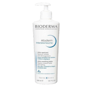 Bioderma Atoderm Intensive Balm, Hydrating Balm for Dry to Atopic Sensitive Skin, Face & Body Moisturizer with Ultra Soothing Anti-Itching Formula, Fragrance-Free, Non-Greasy & Non-Sticky for Family 16.7 fl oz/ 500ml