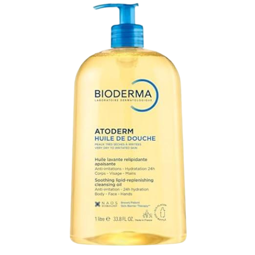 Bioderma Atoderm Shower Oil, Cleansing Oil For Face & Body, Nourishing Cleansing Oil For Dry to Atopic Sensitive Skin For Softer & Smooth Skin For Your Whole Family 1 LITRE/ 33.8 FL OZBioderma Atoderm Shower Oil, Cleansing Oil For Face & Body, Nourishing Cleansing Oil For Dry to Atopic Sensitive Skin For Softer & Smooth Skin For Your Whole Family 33.8 fl oz/ 1 L