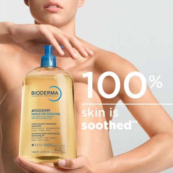 Bioderma Atoderm Shower Oil, Cleansing Oil For Face & Body, Nourishing Cleansing Oil For Dry to Atopic Sensitive Skin For Softer & Smooth Skin For Your Whole Family 1 LITRE/ 33.8 FL OZBioderma Atoderm Shower Oil, Cleansing Oil For Face & Body, Nourishing Cleansing Oil For Dry to Atopic Sensitive Skin For Softer & Smooth Skin For Your Whole Family 33.8 fl oz/ 1 L
