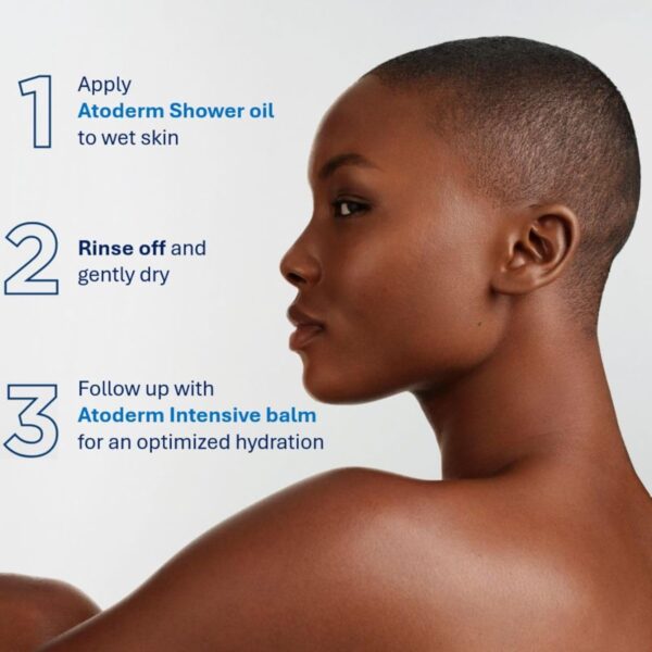 Bioderma Atoderm Shower Oil, Cleansing Oil For Face & Body, Nourishing Cleansing Oil For Dry to Atopic Sensitive Skin For Softer & Smooth Skin For Your Whole Family 200ml/ 6.7 fl oz