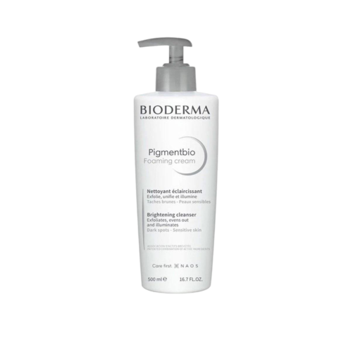 Bioderma Pigmentbio Foaming Face Cream, Brightening and Moisturizing Gentle Face Cleanser, Exfoliating Skin Cleanser for Skin Prone to Visible Spots 500l/ 169 fl oz