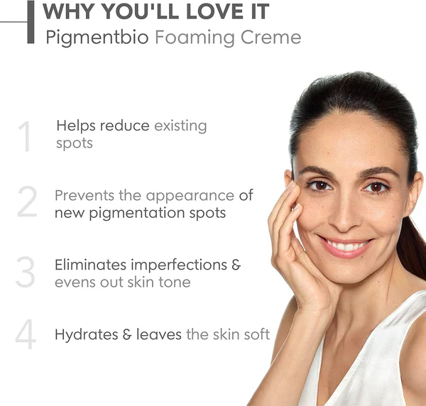 Bioderma Pigmentbio Foaming Face Cream, Brightening and Moisturizing Gentle Face Cleanser, Exfoliating Skin Cleanser for Skin Prone to Visible Spots 500l/ 169 fl oz