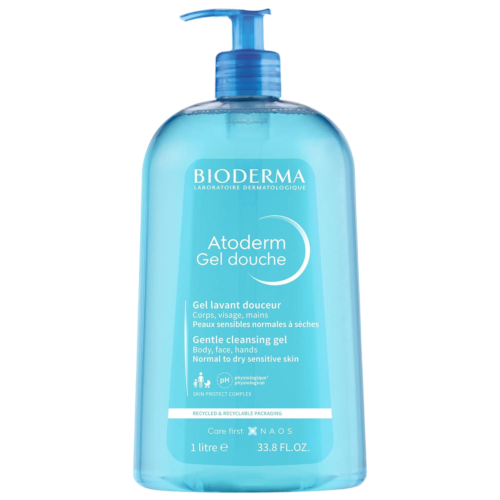 Bioderma - Atoderm - Hydrating Shower Gel - Moisturizing Face and Body Cleanser - Body Wash for Normal to Dry Sensitive Skin 1 L/ 33.8 FL OZ
