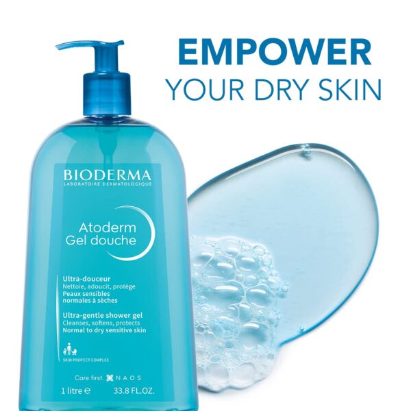 Bioderma - Atoderm - Hydrating Shower Gel - Moisturizing Face and Body Cleanser - Body Wash for Normal to Dry Sensitive Skin 1 L/ 33.8 FL OZ