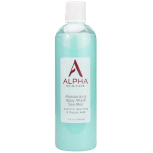 Alpha Skin Care Moisturizing Body Wash, Gentle Soap-Free Anti-Aging Formula, Glycolic AHA, Vitamin E & Aloe Vera, Conditions & Soothes, All Skin Types Hydroxy Acid, 12 Oz/ 354ml