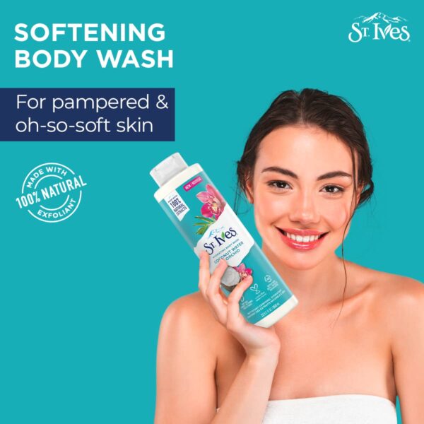 St. Ives Coconut Water & Orchid Hydrating Body Wash 100% Natural 22 oz/ 650ml