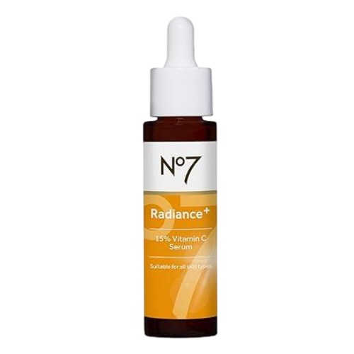No7 Radiance+ 15% Vitamin C Serum - Radiance-Boosting Face Serum for Glowing Skin - Re-Energizing Vitamin C Skin Care for Daily Use 0.84 fl oz/ 25ml