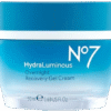 No7 Hydraluminous Overnight Recovery Gel Cream - Moisturizing Face Cream with Vitamin C + Vitamin E - Night time Gel Moisturizer for Hydration 1.69 fl oz/ 50ml