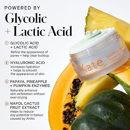 umm Kate Somerville Exfolikate Glow Moisturiser, Daily Facial Cream, 2-in-1 Exfoliating Face Cream, Gently Exfoliating and Hydrating Formula, 50 ml/ 1 fl oz