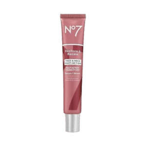 No7 Restore & Renew Multi Action Serum for Face & Neck - Anti Aging Serum for Neck Firming and Tightening - Infused with Hydrating Collagen Peptides & Hyaluronic Acid for Crepey Skin 30ml/ 1.0 fl oz
