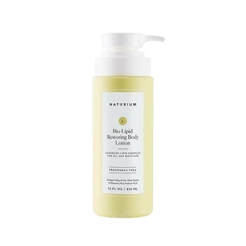 Naturium Bio-Lipid Restoring Moisturizing Body Lotion with Shea Butter, Fragrance Free, 14 fl oz/ 414ml