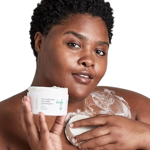 Urban Skin Rx Clear and Even Tone Body Cleansing Bar | Smoothing + Clarifying Cleanser + Improves Appearance of Uneven Skin Tone + Blemishes, Use on Back, Shoulders, & Chest | 6 Oz/ 170g