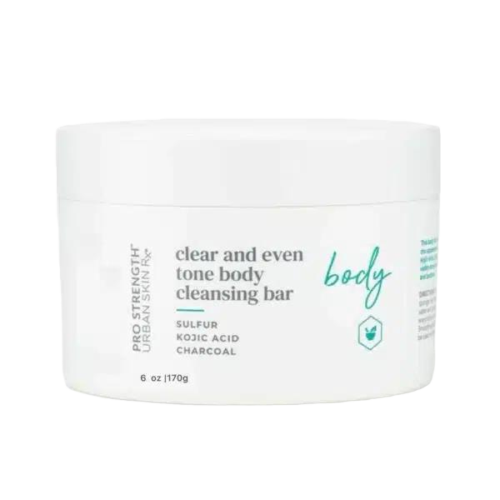 Urban Skin Rx Clear and Even Tone Body Cleansing Bar | Smoothing + Clarifying Cleanser + Improves Appearance of Uneven Skin Tone + Blemishes, Use on Back, Shoulders, & Chest | 6 Oz/ 170g