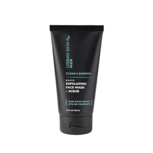 Daily Mens Exfoliating Face Wash + Scrub | Urban Skin Rx® | Powerful 2-in-1 Cleanser and Scrub | Cleans Pores of Dirt and Oil. Formulated with Salicylic Acid, Jojoba Beads and Niacinamide | 5.1 fl oz/ 150ml