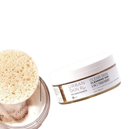 Urban Skin Rx Clear Skin Cleansing Bar | 3-in-1 Daily Cleanser, Exfoliator and Mask Removes Excess Oil and Improves Blemishes, Formulated with Salicylic Acid, Eucalyptus and Sulfur | 3.7 Oz/ 100g
