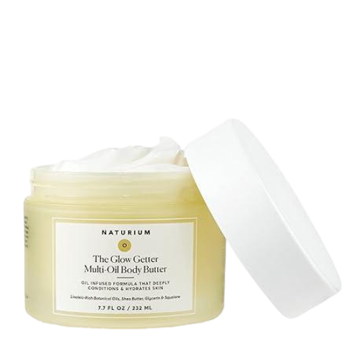 Naturium The Glow Getter Whipped Multi-Oil Body Butter, Firming Cream & Body Moisturizer with Shea Butter, 7.7 fl oz/232ml