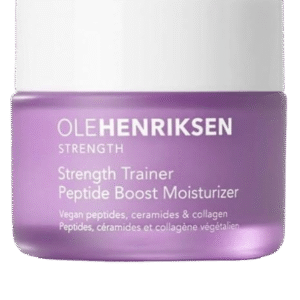Ole Henriksen Strenth Trainer Peptide Boost Facial Moisturizer With Ceramides And Collagen Full Size Unboxed 1.7 Fluid Ounces 50 Milliliter Jar
