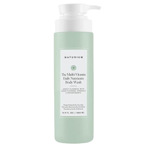 Naturium The Multi-Vitamin Daily Nutrients Body Wash, Hydrating Cleanser, 16.9 oz/ 500ml