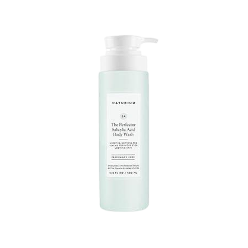 Naturium The Perfector Salicylic Acid Body Wash, Gentle & Smoothing Cleanser, 16.9 oz/ 500ml