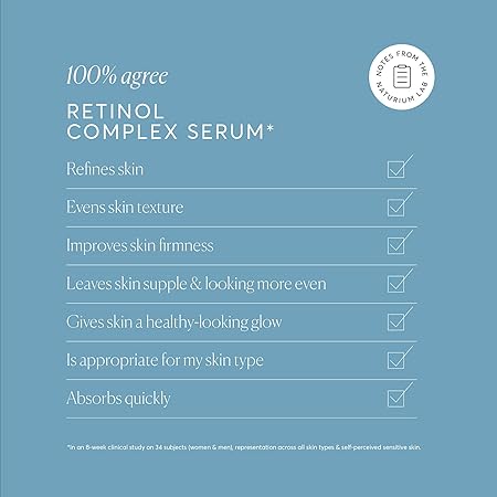 Naturium Retinol Complex Serum, Encapsulated Retinols & Bakuchiol, Refining & Smoothing Facial Serum, 1 fl oz/ 30ml