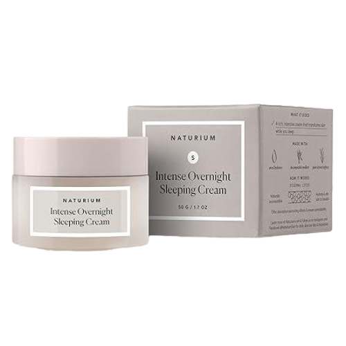 Naturium Intense Overnight Sleeping Cream, Hydrating & Anti-Aging Face Moisturizer, 1.7 oz/ 50 g