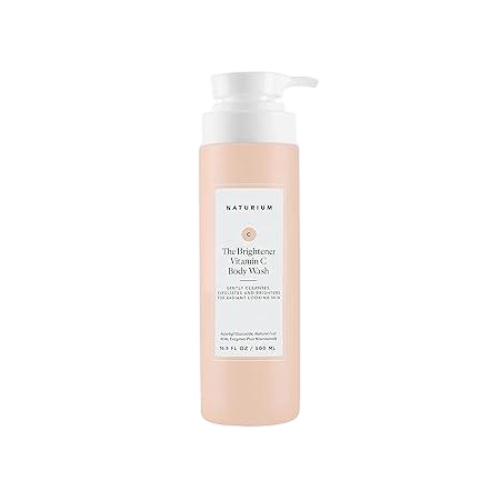 Naturium The Brightener Vitamin C Body Wash, Gentle Cleanser for Smoother-Looking Skin, Removes Dirt, Oil & Other Impurities, 16.9 oz/ 500ml