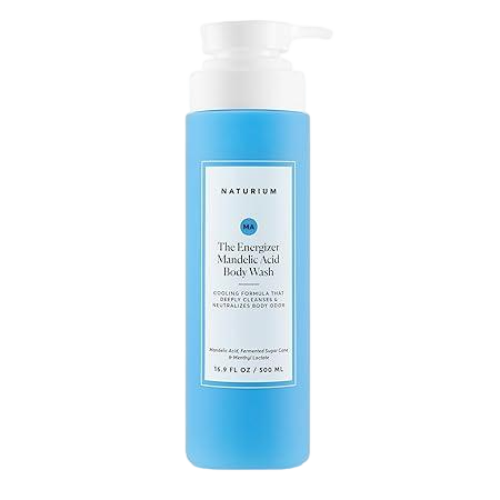 Naturium The Energizer Body Wash, Cooling & Refreshing Formula with Mandelic Acid, Deeply Cleanses & Neutralizes Body Odor, 16.9 oz/ 500ml
