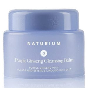 Naturium Purple Ginseng Cleansing Balm Plus Plant-Based Esters & Linoleic-Rich Oils, Smoothing Face Wash, 3.0 oz/ 88ml