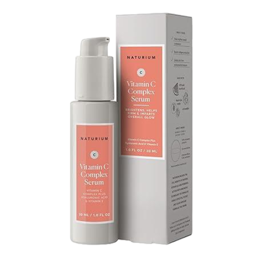 Naturium Vitamin C Complex Face Serum, Anti-Aging Facial Treatment with Hyaluronic Acid & Vitamin E, 1 fl oz/ 30ml