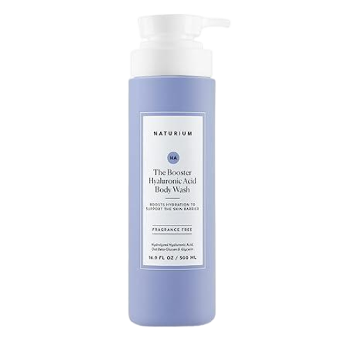 Naturium The Booster Hyaluronic Acid Body Wash, Hydrating & Moisturizing plus Minimizes Dryness, with Glycerin & Vitamin B5, 16.9 oz/ 500ml