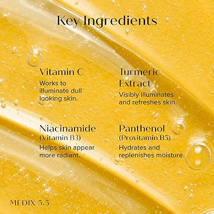 DDD Medix 5.5 Radiant Glow Vitamin C Body Wash W/Niacinamide | Citrus Scented Gentle Body & Face Cleanser For Women, Men, Dry Skin, & Smoother-Looking Skin | Removes Dirt, Oil, & Impurities, 15 Fl Oz / 444ML