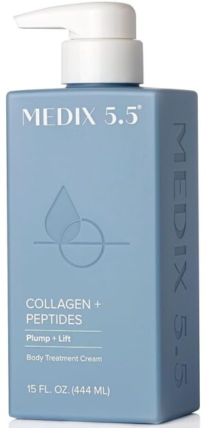 MEDIX 5.5 Collagen Cream Skin Care Face Lotion & Body Lotion For Dry Skin | Anti Aging Collagen Peptides Firming Cream Body Moisturizers Lifts, Firms, & Tightens For Younger Looking Skin, 15 Fl Oz / 444ML