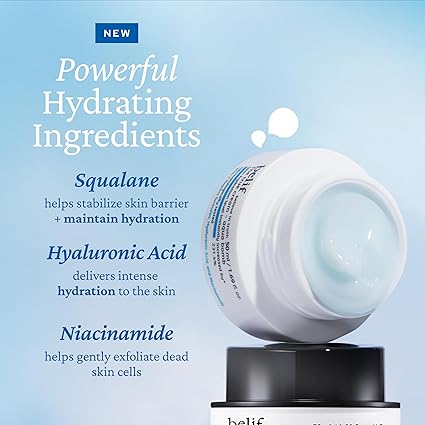 belif Aqua Bomb – Lightweight Gel Moisturizer with Niacinamide, Hyaluronic Acid & Squalane | 72H Hydration + Cooling Effect, Korean Skincare (3.3 fl oz) 100ml