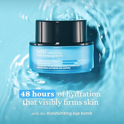 belif Peptide Eye Bomb, Anti-Aging Eye Cream for Wrinkles, Fine Lines, Crow’s Feet & Eye Bags, 48hr Hydration with Ceramide, Squalane, Caffeine, Dermatologist-Tested Korean Skincare, 0.84 fl.oz /25ml