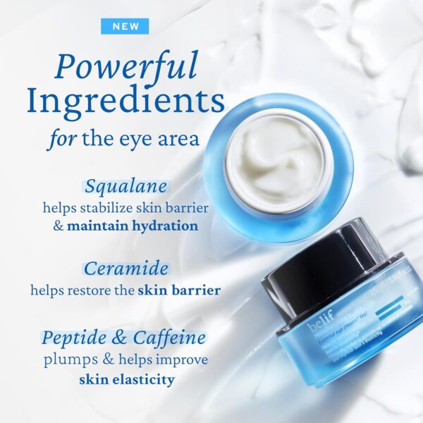 belif Peptide Eye Bomb, Anti-Aging Eye Cream for Wrinkles, Fine Lines, Crow’s Feet & Eye Bags, 48hr Hydration with Ceramide, Squalane, Caffeine, Dermatologist-Tested Korean Skincare, 0.84 fl.oz /25ml