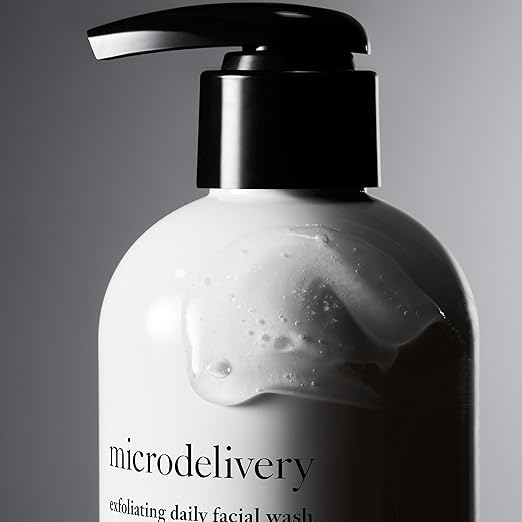 philosophy microdelivery exfoliating daily facial wash - with fine grain desert earth & gentle amino acids - scrubs away impurities & dead skin cells to alleviate dryness and rough texture 480ml / 16 fl oz